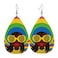 MIOAOSRT Soul Retro Style Earrings for WomenRetro Hippie Leather Earrings Dangle Lightweight Teardrop Earrings Jewelry for Women