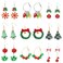 Moiegouct Christmas Earrings for Women Cute Bow Tree Bell Snowflake Dangle Earring Set Festive Holiday Earrings Jewelry Fun Christmas Stocking Stuffers