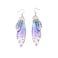 Fuqimanman2020 Multicolored Butterfly Wing Hook Earrings Elegant Acrylic Insect Drop Earrings Crystal Dragonfly Wing Earrings for Women JewelryBlue