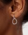 MUMREUES Silver Earrings for Women Trendy Silver Plated Double Hoop Dangle Earring Thin Minimalist Lightweight Dainty Drop Earrings Jewelry Gift for Her
