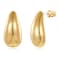 MUYAN Gold Small Long Waterdrop Earrings for Women Polished Tear Drop Earrings Jewelry