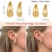 MUYAN Gold Small Long Waterdrop Earrings for Women Polished Tear Drop Earrings Jewelry