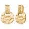 MUYAN Hammered Gold Drop Earrings for Women Modern High Polished Statement Finish Dangling Earrings Jewelry