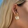 MUYAN Hammered Gold Drop Earrings for Women Modern High Polished Statement Finish Dangling Earrings Jewelry
