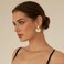 MUYAN Hammered Gold Drop Earrings for Women Modern High Polished Statement Finish Dangling Earrings Jewelry