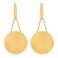 MUYAN Matte Gold Large Disc Drop Dangle Earrings for Women Statement Round Earrings