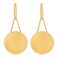 MUYAN Matte Gold Large Disc Drop Dangle Earrings for Women Statement Round Earrings