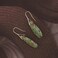 Sriomu Natural Healing Stone Fishhoop Dangle Drop Earrings Statement Gold silver earrings CyanSilver Hook