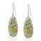 Sriomu Natural Healing Stone Fishhoop Dangle Drop Earrings Statement Gold silver earrings CyanSilver Hook