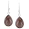 Sterling Silver Natural Smoky Quartz Plated Dangle Earrings for Women Brown Gemstone Teardrop Shape November Birthstone Handmade Drop Earrings Jewelry Gift for Her
