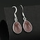 Sterling Silver Natural Smoky Quartz Plated Dangle Earrings for Women Brown Gemstone Teardrop Shape November Birthstone Handmade Drop Earrings Jewelry Gift for Her