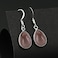 Sterling Silver Natural Smoky Quartz Plated Dangle Earrings for Women Brown Gemstone Teardrop Shape November Birthstone Handmade Drop Earrings Jewelry Gift for Her