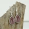 Sterling Silver Natural Smoky Quartz Plated Dangle Earrings for Women Brown Gemstone Teardrop Shape November Birthstone Handmade Drop Earrings Jewelry Gift for Her