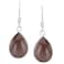 Sterling Silver Natural Smoky Quartz Plated Dangle Earrings for Women Brown Gemstone Teardrop Shape November Birthstone Handmade Drop Earrings Jewelry Gift for Her