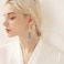 Plumiss Natural Stone Teardrop Dangle Earrings Gold Plated Hook Drop Earrings for Women Boho Statement Jewelry for Daily Wear Vacation Party