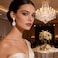 NLCAC Womens Pear Shape Teardrop Crystal Earrings Dangle Long Rhinestone Chandelier Earring Wedding Jewelry for Bride Clear