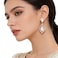 NLCAC Womens Pear Shape Teardrop Crystal Earrings Dangle Long Rhinestone Chandelier Earring Wedding Jewelry for Bride Clear
