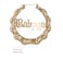 LLYANZ Old English Font Word 9cm elegant Large Bamboo Earrings HipPop Style Fashion Party Accessory