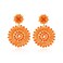 Elegance 11 Orange Beaded Earrings For Women Bohemia Statement Seed Bead Dangle Summer Beach Vacation Earring For Gift