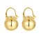 OwMell Elegant 925 Sterling Silver Pearl Drop Earrings Dangle Stud Gold Plated Earrings for Women Large Size 12mm Gold Plated