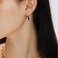 OwMell Elegant 925 Sterling Silver Pearl Drop Earrings Dangle Stud Gold Plated Earrings for Women Large Size 12mm Gold Plated