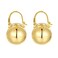 OwMell Elegant 925 Sterling Silver Pearl Drop Earrings Dangle Stud Gold Plated Earrings for Women Large Size 12mm Gold Plated