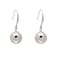 Paialco 925 Sterling Silver French Wire Hook Dangling Glossy Ball Earrings for Women 12MM