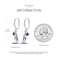 Parmuz 925 sterling silver hoop earring for woman Dangle Drop Boho vintage Feather Dangling Earring set purple Dream Catcher Simple Small Huggie earring Jewelry Gift Sterling Silver Cubic Zirconia