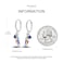 Parmuz 925 sterling silver hoop earring for woman Dangle Drop Boho vintage Feather Dangling Earring set purple Dream Catcher Simple Small Huggie earring Jewelry Gift Sterling Silver Cubic Zirconia