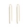 PAVOI 14K Rose Gold Plated 925 Sterling Silver Cubic Zirconia Threader Earrings for Women Minimalist Gold Chain Earrings Double Piercings Dangle Twist Wavy