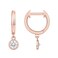 PAVOI 14K Rose Gold Plated S925 Sterling Silver Post DropDangle Huggie Earrings for Women Dainty Round Earrings