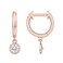 PAVOI 14K Rose Gold Plated S925 Sterling Silver Post DropDangle Huggie Earrings for Women Dainty Round Earrings