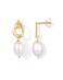 PAVOI 14K Yellow Gold Plated Statement Pearl Drop Earrings for Women Pearl Dangle Studs Earrings
