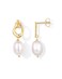 PAVOI 14K Yellow Gold Plated Statement Pearl Drop Earrings for Women Pearl Dangle Studs Earrings