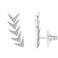 PAVOI Rhodium Plated 925 Sterling Silver Post Climber Arrow Ear Crawler Earrings