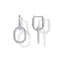 PAVOI Rhodium Plated Convertible Twisted Rope and Plain Paperclip Link Earrings for Women Braided Drop Dangle Huggie Hoop Earrings