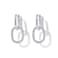 PAVOI Rhodium Plated Convertible Twisted Rope and Plain Paperclip Link Earrings for Women Braided Drop Dangle Huggie Hoop Earrings