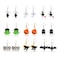 PHALIN Halloween Earrings for Women Ghost Spider Pumpkin Switch Cat Earrings Set for Party Costome 9 Pairs Halloween Drop