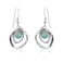 Phyonio Teal Turquoise Earrings for Women 925 Sterling Silver Turquoise Dangle Earrings Vintage SwirlSpiral Ear Hook Earrings