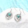 Phyonio Teal Turquoise Earrings for Women 925 Sterling Silver Turquoise Dangle Earrings Vintage SwirlSpiral Ear Hook Earrings