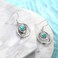 Phyonio Teal Turquoise Earrings for Women 925 Sterling Silver Turquoise Dangle Earrings Vintage SwirlSpiral Ear Hook Earrings