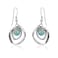 Phyonio Teal Turquoise Earrings for Women 925 Sterling Silver Turquoise Dangle Earrings Vintage SwirlSpiral Ear Hook Earrings
