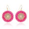 Joya Love Pink Beaded Earrings For Women Statement Boho Bead Dangle Earrings Lightweight Bohemia Drop Earring For Women
