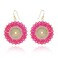 Joya Love Pink Beaded Earrings For Women Statement Boho Bead Dangle Earrings Lightweight Bohemia Drop Earring For Women