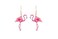 Wonderent Pink Cute Flamingo Summer Metal Dangle Earring No401
