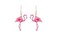 Wonderent Pink Cute Flamingo Summer Metal Dangle Earring No401