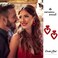 PopTopping Double Heart Drop Earrings Red Heart Earrings Love Heart Dangle Earrings For Women Dark Red