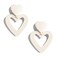 PopTopping Heart Dangle Earrings Love Drop Dangle Earrings White Hearts Dangling Earrings For Women s Off White