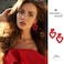 PopTopping Red Heart Earrings Dangling Heart Drop Earrings For Women Love Heart Dangle Earrings Red