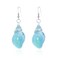 QIAOLEHUI Bohemian Hawaii Seashell Earrings Resin Seashell Drop Dangle Earrings for Women Blue